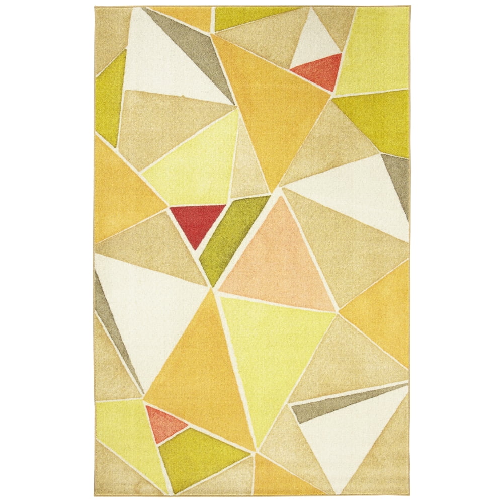 Mohawk Prismatic Area Rugs Z0188 A432 Contemporary Yellow Canary Mohawk Prismatic Area Rugs Z0188 A432 Contemporary Yellow Canary Triangles Corners Kaleidoscope Lines Rug Com