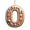 O, variant on chaungfeng 26 Mini Gingerbread Alphabet Letter Ornaments with Berries Pattern, Personalized Initial A to Z Letters - Christmas Tree Hanging Ornaments, Family Holiday Xmas Party Decor 3.1"