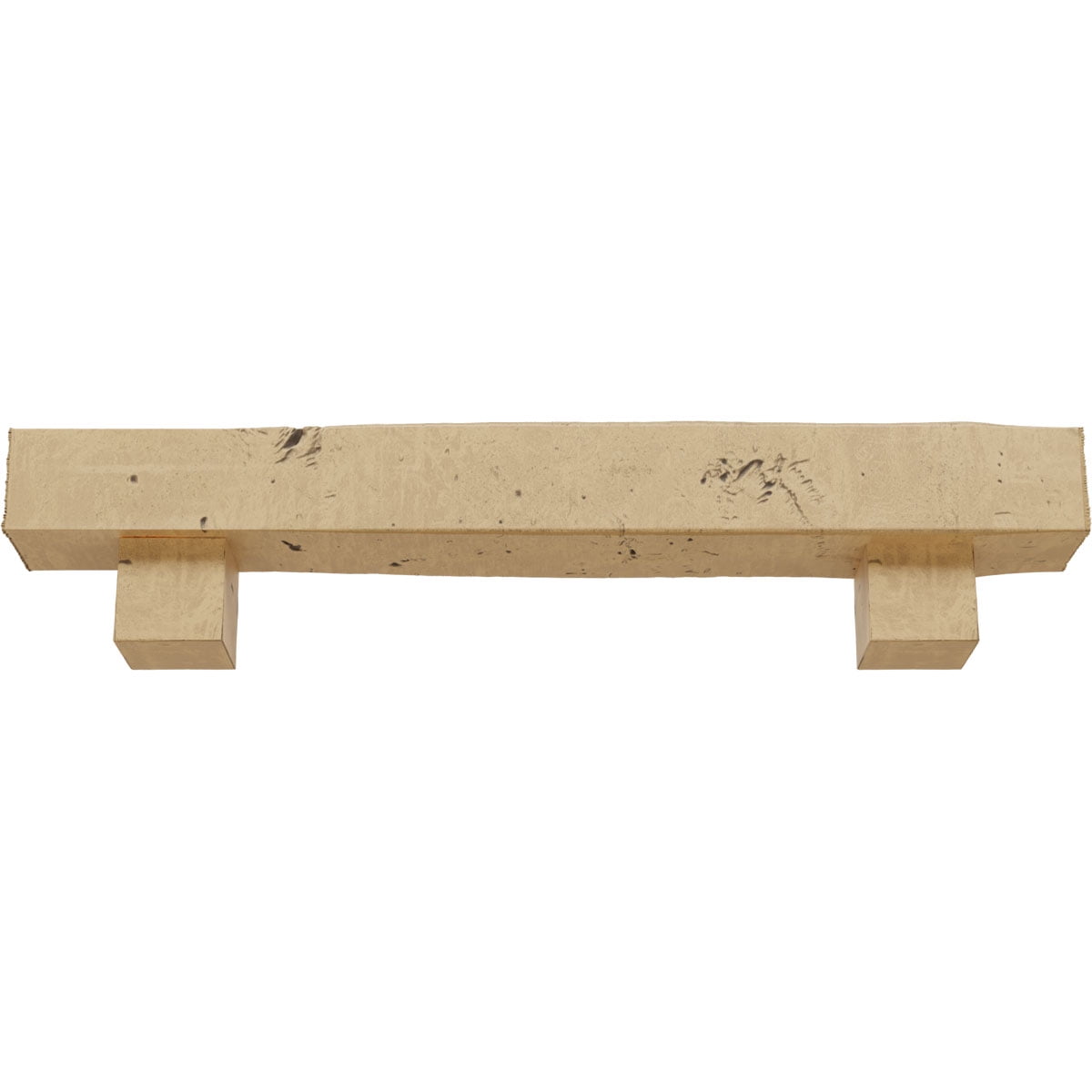 Ekena Millwork 6"H x 8"D x 72"W Knotty Pine Faux Wood Fireplace Mantel Kit w/ Alamo Corbels, Natural Pine