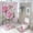 style-334, variant on Shower Curtain 4 Piece Set with Non-Slip Rugs Toilet Lid Cover And Bath Mat Snowman Family of 3 Cute Personalized Durable And Waterproof Winter Snowman for Bathtub Decor