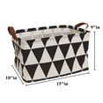 thumbnail image 6 of HIYAGON Storage Baskets, 15"L x 10"W x 9"H Cotton Toy Storage Bins with Stylish Pattern for Home Organization, Gift Basket, Kid's Toy Organizer, Shelf Basket ( Rectangular - Black Inverted Triangle ), 6 of 7