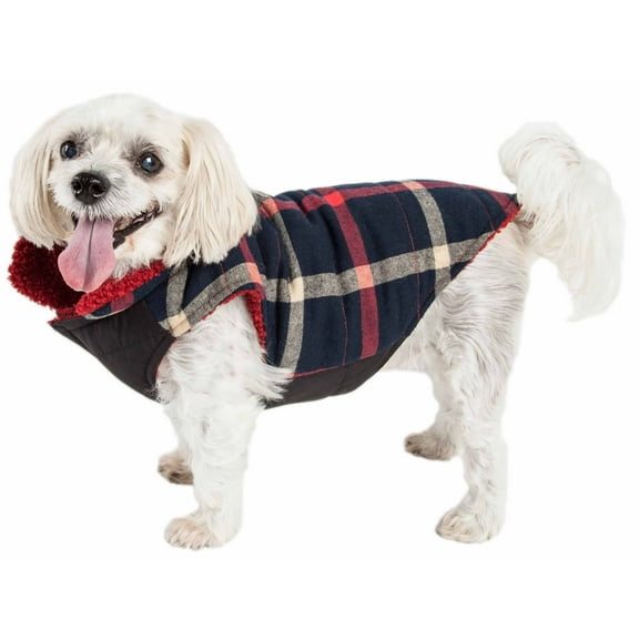 Pet Life ® 'Allegiance' Classical Insulated Plaid Fashion Dog Jacket