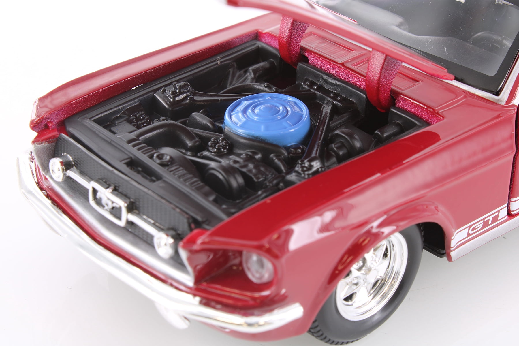 1967 Ford Mustang GT-500 Hard Top, Red - Showcasts 37260 - 1/24 Scale Diecast Model Toy Car