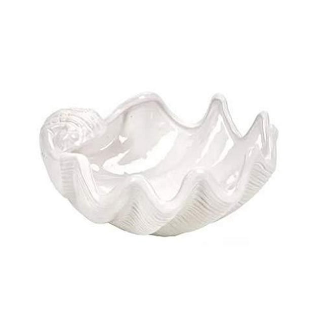 Unique Pot Planter. Funke 100% Ceramic Unique Pot Planter with Wide Opening Exterior Coating Weather Resistant White
