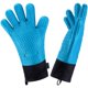 thumbnail image 1 of par de manoplas para parrilla de horno resistentes al calor, accesorios de manopla para barbacoa impermeables antideslizantes largos para hombres y mujeres, soportes para ollas de silicona negra, azul Fokelyi HQ-325, 1 of 2