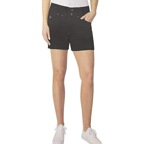 Dakota Blue Womens Mid Rise Soft Stretch Flat Front Shorts