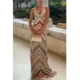 thumbnail image 2 of Colorful Chevron Maxi Dress (S, Blue), 2 of 6
