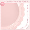 thumbnail image 3 of 30 Pcs Pink Paper Plates 9 Inch Scalloped Pink Party Plates Cute Birthday Dessert Cake Plate for Easter, Baby Bridal Shower, Wedding, Mothers Day, 3 of 4