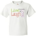 thumbnail image 3 of Inktastic Live, Laugh, Love Youth T-Shirt, 3 of 5