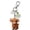 August, variant on Highland Cow Keychain,Little Highland Cow For You Keychain,3D Cow Keychain Charm With Sentiment Card,Remind You Of The Power Of Silences Every Day.(February)