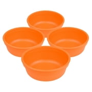 Re-Play Made in USA 4pk Small Bowls set for Easy Baby, Toddler, Child Feeding -  Orange (5" Bowl)
