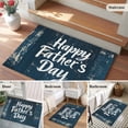 thumbnail image 5 of 2x3 Ft Entryway Area Rug, Happy Father's Day Kitchen Rug Runner Washable Floor Mat, Dark Blue Shabby Wooden Grain Non Slip Indoor Door Mat Throw Carpet for Bathroom Living Room Bedroom, 5 of 8