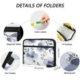 thumbnail image 3 of Organ Folder 14.2 x 0.8 x 10.6 Inches 13 Separate Pockets A4 Size Documents Folder A Sort Storage File Manager For The Home Office Gray Flower, 3 of 7