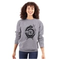 thumbnail image 3 of Hand Eye Crystal Ball Futuristic Spirit Unisex Plus Fleece Graphic Sweatshirt Brisco Brands 5X, 3 of 5