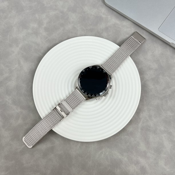 Adecuado para reloj Samsung watch6 con correa de malla de Milán en espiga, correa de oreja de trigo de metal, doble seguro 20MM 22MM