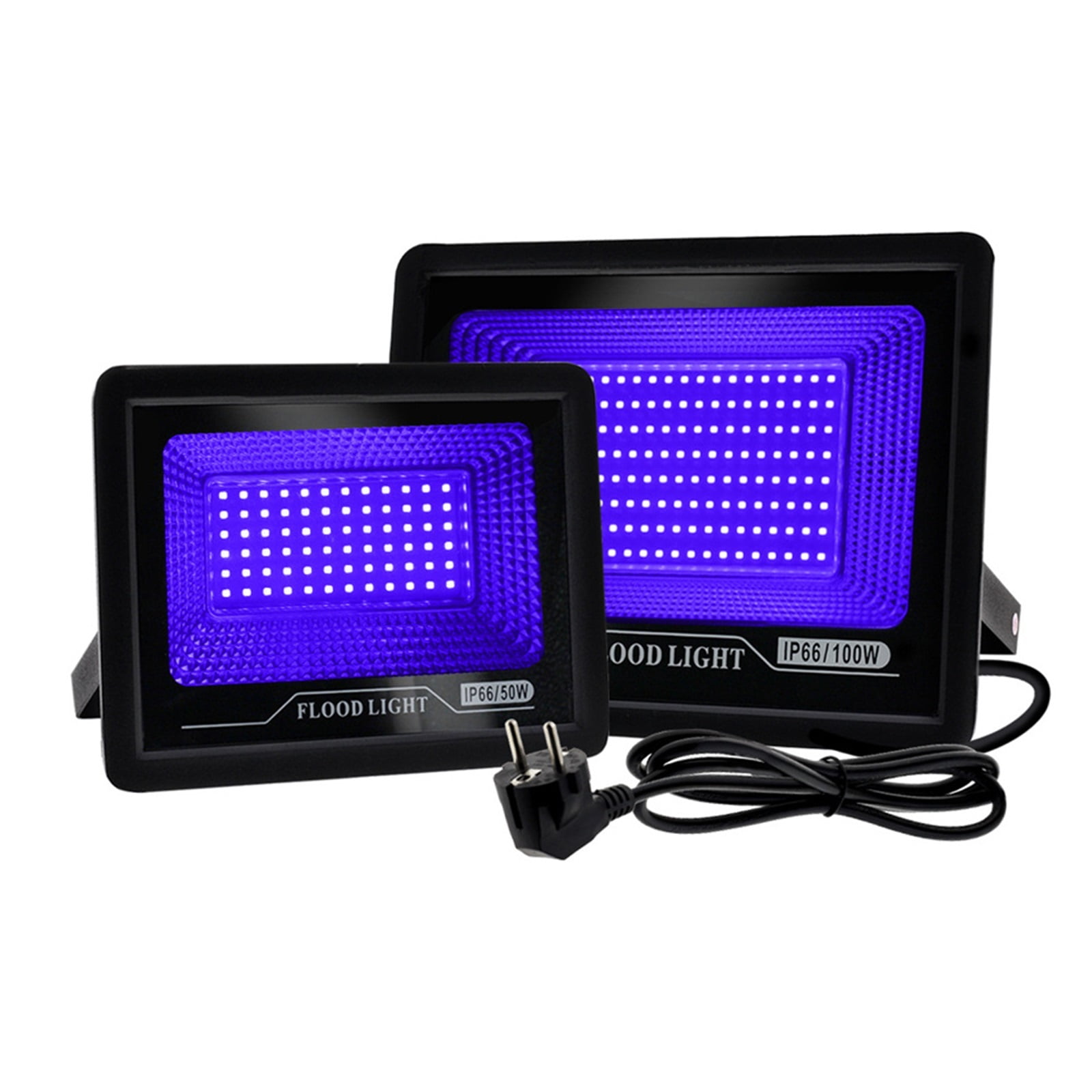 50W 100W LED UV Floodlight Halloween Party Ambient Light 395nm 400nm IP66 Waterproof Ultraviolet Fluorescent Stage Lamp ,Save Energ