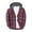 Wine, variant on GrmtClth Flannel Drawstring Hood Plaid Shirt Jacket for Men Long Sleeve Button‑Up Casual Outer Coat Chest Pocket Autumn Street Wear