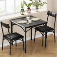 thumbnail image 5 of GAOMON Dining Table Set for 2, Kitchen Table and Chairs for 2 with Upholstered Chairs, 3 Piece Dining Room Table Set, Square Kitchen Table Set for Small Space, Apartment, Studio, R, 5 of 6