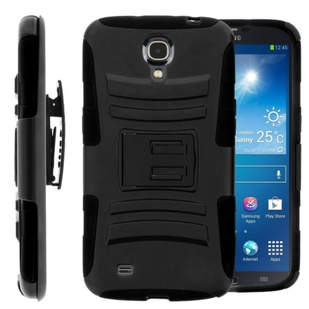 Samsung Galaxy Mega 6.3 Case, Rugged Hybrid Triple Layer Holster Shell Combo Case [Kickstand] for Galaxy Mega 6.3 -