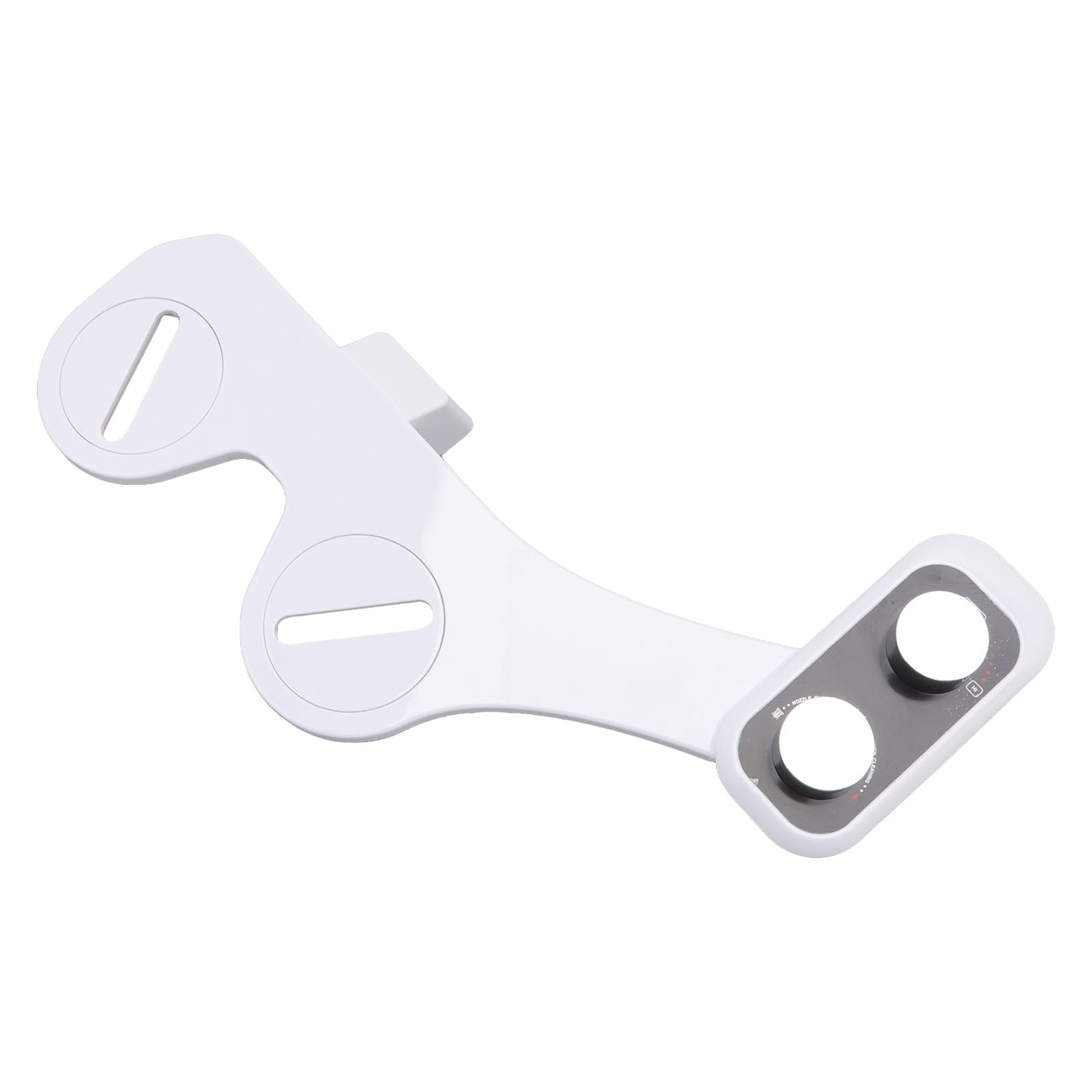 NFTIGB Universal Smart Toilet Bidet Dual Nozzle Attachment with Self Cleaning Sprayer, Adjustable Water Pressure Knob, Non-Electric Bathroom Bidet Replacement Accessory, White (17.7 inches / 45 cm)