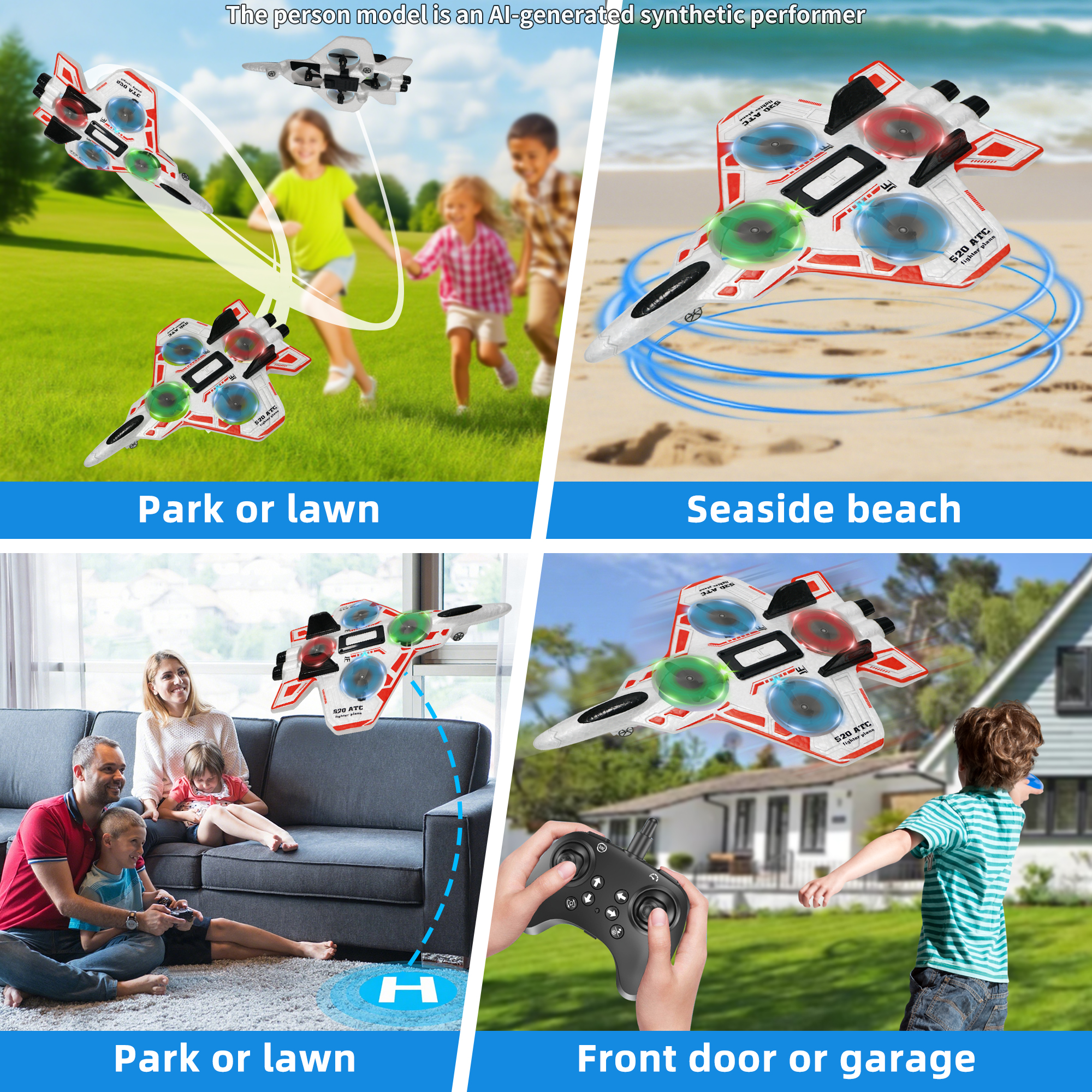 MAXKY Foam RC Airplane with 360° Stunt Flips photo 4