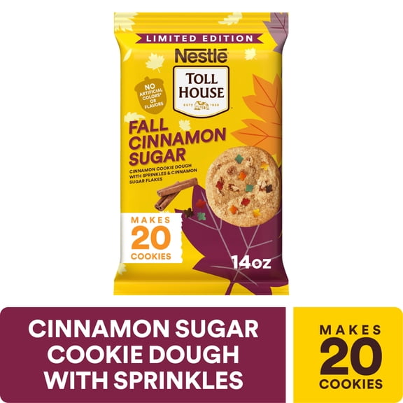 Nestle Toll House Fall Cinnamon Sugar Cookie Dough, 20 Cinnamon Sugar Cookies 14 oz
