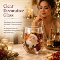 thumbnail image 6 of 3D Christmas Glass Art Cup Set, Raised Holiday Glassware, Handmade Snowman Drinking Glass for Wine Coffee Tea, Xmas Party Festive Home Decor(Reindeer), 6 of 7