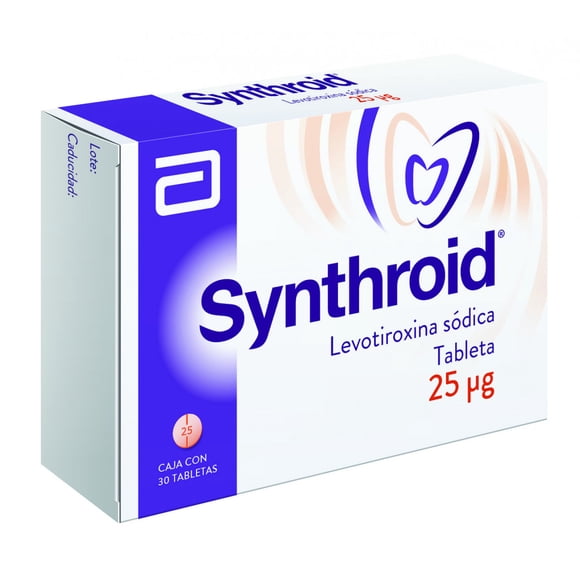 Levotiroxina sódica Synthroid 25 µg 30 tabletas
