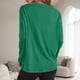thumbnail image 3 of MHFRRA Camiseta de Manga Larga Oversize de Moda, Informal, Básica, con Cuello Redondo, para Uso Diario. Verde, 3 of 5