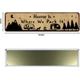 thumbnail image 2 of Funny Home is Where We Park It Metal Tin Sign Wall Decor Farmhouse Rustic Camping Signs with Sayings for Home Garage Men Cave Yard Decor Camper Gifts, 4" by 16", 2 of 5