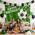 thumbnail image 5 of Homekingdee Soccer Backdrop 50x27.6in - Football Party Decorations Background Curtain for Birthday Photos Booth Sports Theme Event Wall Decor, 5 of 6