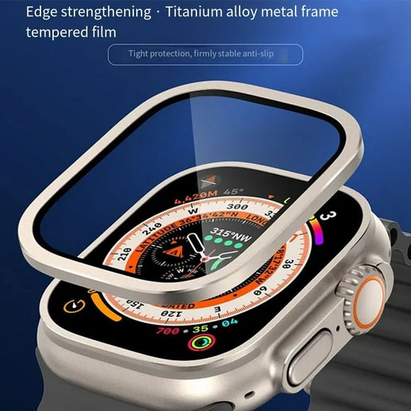 Maoww 2x Film Trempé Durable et Non Décolorant en Alliage de Titane pour Montre 49mm Noir