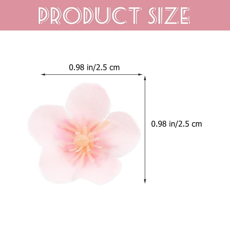 1 Bag Faux Flower Heads Artificial Silk Cloth Cherry Blossom Heads for  Wedding 