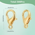 thumbnail image 2 of 300Pcs Metal Claw Clasp Lobster Claw Clips Golden Swivel Lanyards Trigger Snap Alloy Mini Link Bulk Clip Findings for Jewelry Making Clasp DIY, 2 of 6