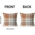 thumbnail image 5 of Set of 2 Fall Pillow Covers Autumn Decorative Throw Pillow Cases 20x20 Inch Orange Grey Plaids Cushion Covers Faux Linen,Farmhouse,Thanksgiving,Home Décor, 5 of 6