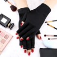 thumbnail image 4 of 3 Pairs UV Shield Glove Gel Manicures Glove Anti UV Fingerless Gloves Protect Hands from UV Light Lamp Manicure Dryer, 4 of 5