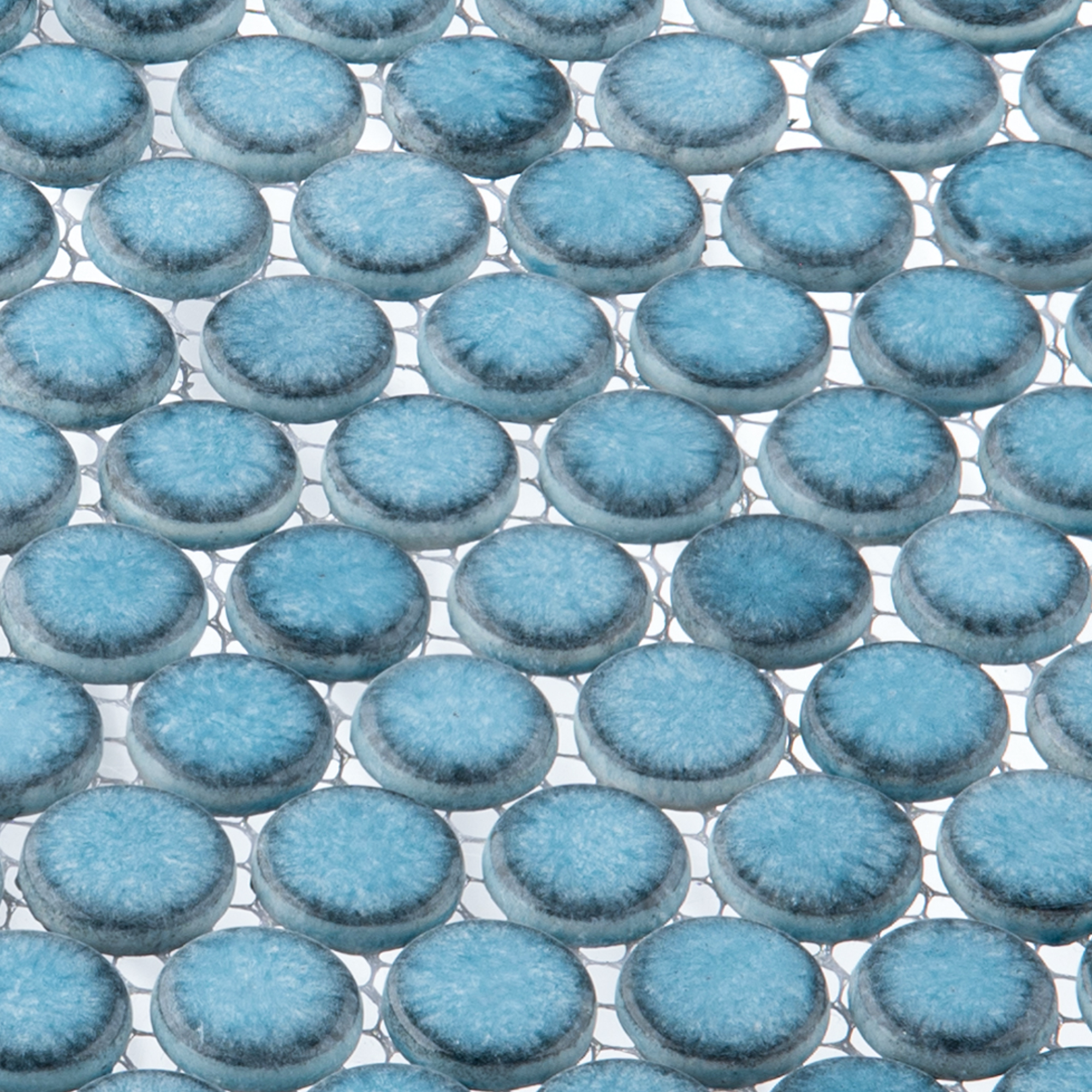 Honoro-Bulbi 3/4" Penny Round Smooth Glass Mosaic Wall & Floor Tile