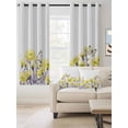 thumbnail image 2 of Yellow Spring Floral Blackout Curtains 45 Inches Long for Bedroom, Watercolor Summer Botanical Elegant Thermal Insulated Room Darkening Black Out Window Curtain Panels Grommet Drapes for Living Room, 2 of 8