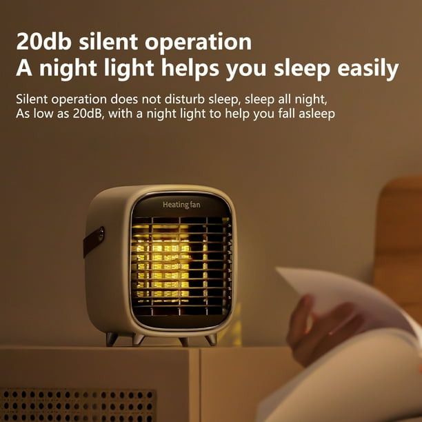 Trayknick Y36 Electric Heater Vertical Quick Heating Low Noise Night Light  Energy-saving Keep Warm EU Plug Winter Mini Desktop Electric Heater Air