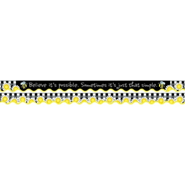 Barker Creek Double-Sided Scalloped Border with Inspirational Quote, Believe, for Bulletin Boards, Reception Areas, Halls, Break Rooms, Office, School, Home Learning Decor, 2.25” x 39’ (936)