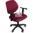 thumbnail image 1 of LAICAIW Housse de Chaise de Bureau Résistante à l'Eau en PU Rouge Extensible Jacquard Élastique 2 Pcs avec Accoudoirs Housse de Chaise d'Ordinateur pour Chaises de Bureau avec Accoudoirs, 1 of 7