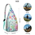 thumbnail image 3 of Boho Waterproof Hiking Sling Backpack for Women – Retro & Rustic Lightweight Crossbody Bag with Adjustable Strap, Floral Chest Bag for Travel, Outdoor Adventures & Everyday Use, 3 of 4