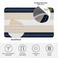 thumbnail image 3 of Navy Beige Striped Door Mat Indoor Outdoor, Gradient Geometric Blue White Non Slip Welcome Mat with Rubber Backing, Absorbent Fabric Front Door Mats Entryway Rug for Home Patio Entrance 16"x24", 3 of 9