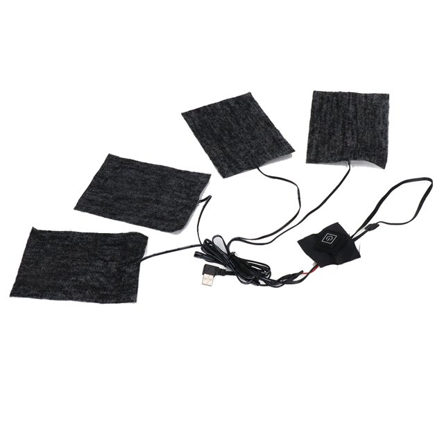 Carbon Fiber Heated Sheet Piece, Quickly Heat Up 3 Adjustable DC5V Clothing Electric Heating Pads Safe Portable For Winter Camping