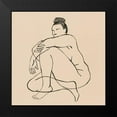 thumbnail image 2 of Popp, Grace 12x12 Black Modern Framed Museum Art Print Titled - Femme Figure II, 2 of 5
