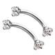 thumbnail image 1 of 2pcs Labret Labio Ceja Stud Pendientes de lengua Spark Piercing Joyas Blanco SM SunniMix Joyería piercing de la ceja, 1 of 8