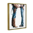 thumbnail image 4 of Stupell Industries Country Cowboy & Cowgirl Abstract Painting Gold Floater Framed Canvas Art Print Wall Art, 17 x 21, 4 of 10