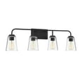 thumbnail image 3 of Trade Winds Wickford 4-Light Bathroom Vanity Light in Matte Black, 3 of 5