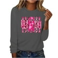 thumbnail image 2 of VKOYWKM Long Sleeve Shirts for Women Breast Cancer Awareness T-Shirts Breast Cancer T-Shirt Long Sleeve Pink Ribbon Graphic Tee Tops Fall Crew Neck Loose Fit Breast Cancer Pullover Sweashirt, 2 of 5