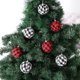 thumbnail image 5 of 2 Adornos de bolas a cuadros, decoración navideña, bolas envueltas en tela, vacaciones de Navidad para decoración del hogar, 5 of 5